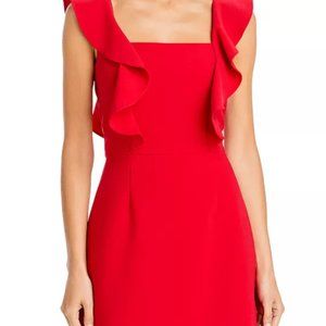 French Connection Whisper Sleeveless Ruffled Mini Dress